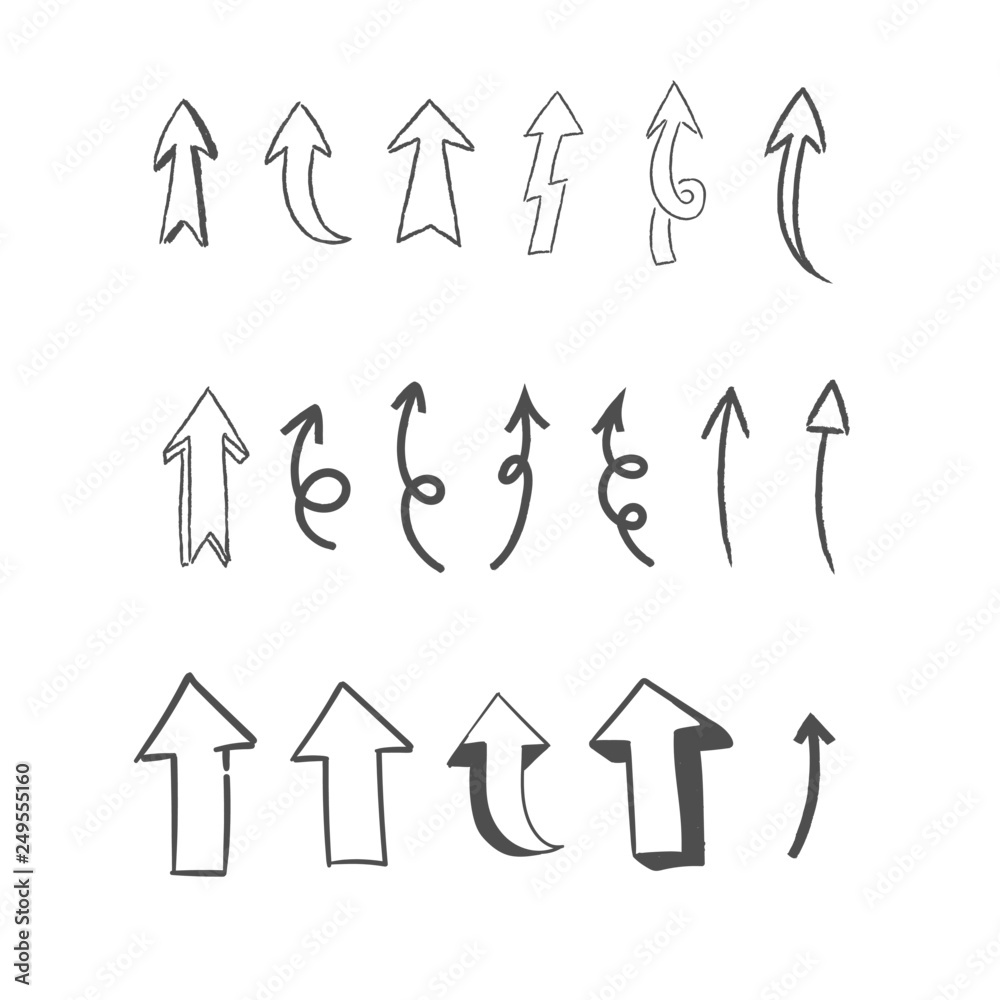 Arrow doodles vector set Arrow doodles vector set