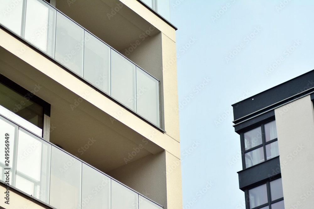 Modern European residential apartment building