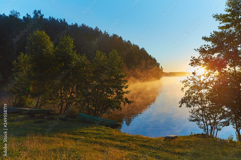 Morning fog at north lake Morning fog at north lake