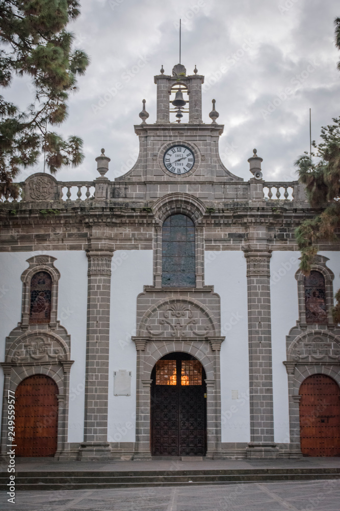 Facade view of church Nuestra Señora del Pino, Teror, Spain