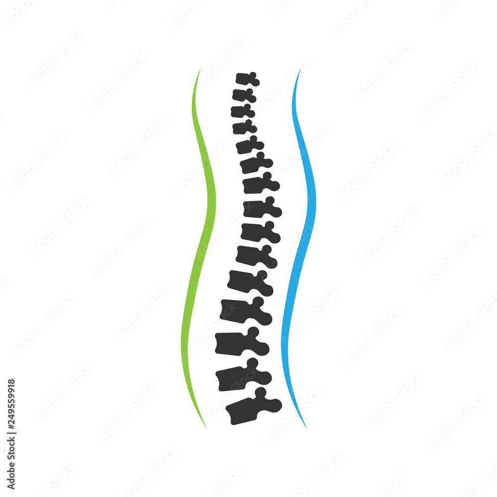 Spine diagnostics symbol logo template. Vector illustration.
