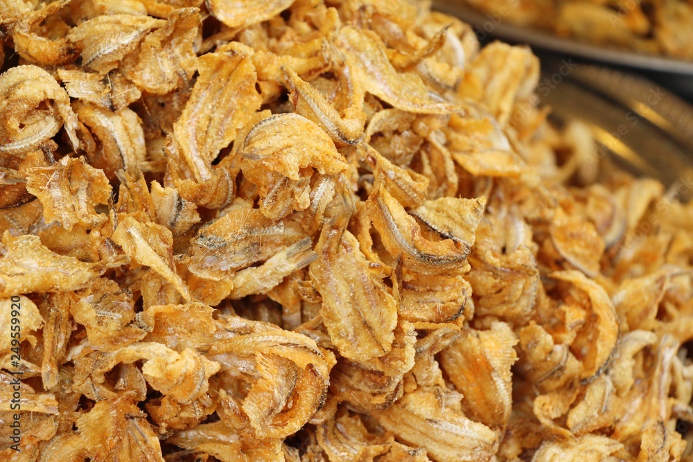 Fried fish is tasty at street food Fried fish is tasty at street food