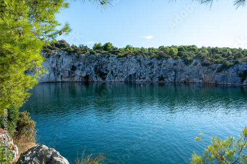 Dragon’s Eye lake in Rogoznica, Croatia