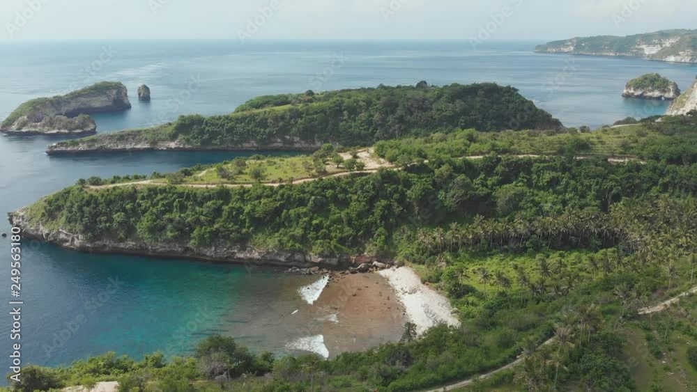 The beautiful islands of the island of Nusa Penida. Close to Atuh beach. Indonesia.