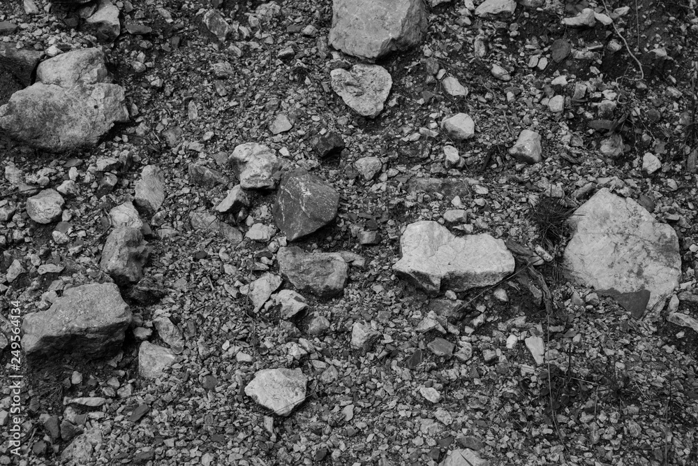 Gray abstract background of rocky soil Gray abstract background of rocky soil