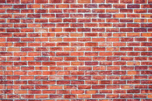 Red brick wall pattern background.