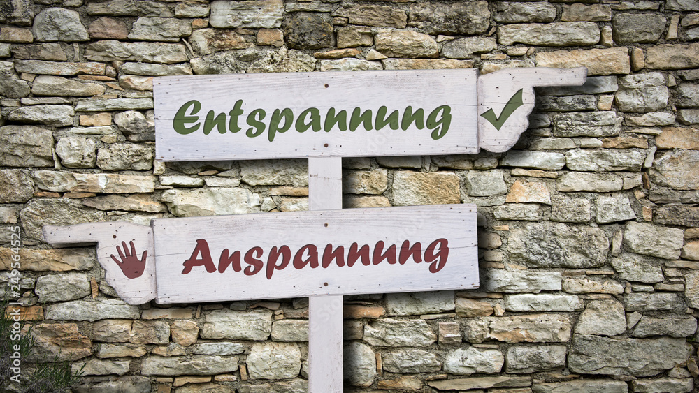 Fototapeta premium Schild 378 - Entspannung