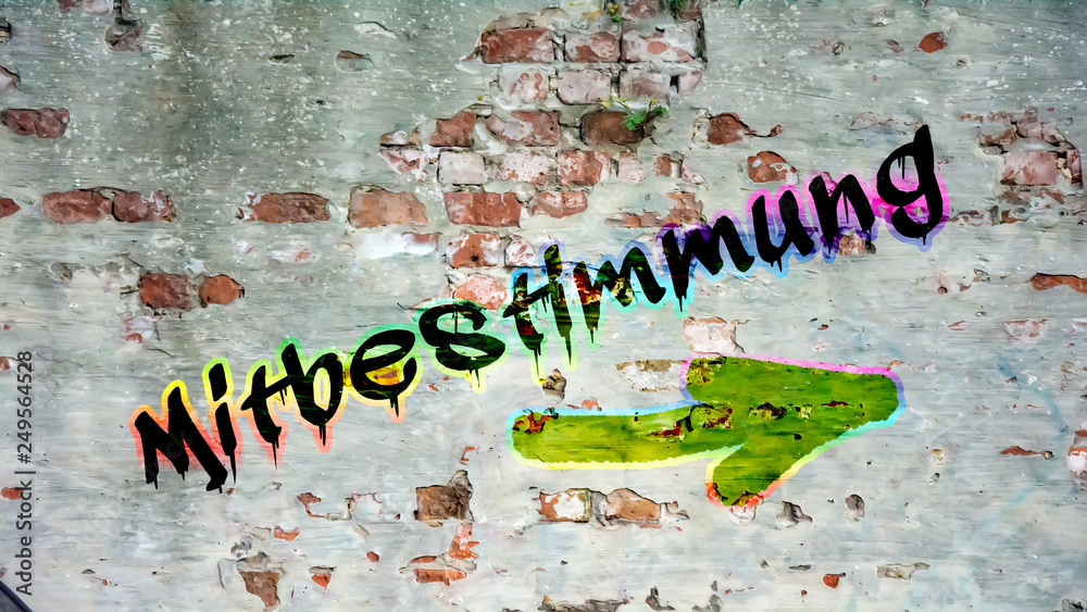 Fototapeta premium Schild 398 - Mitbestimmung