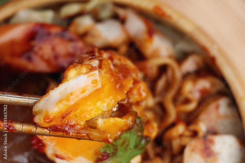 Ramyeon, Korean instant noodle with gochujang delicious Ramyeon, Korean instant noodle with gochujang delicious