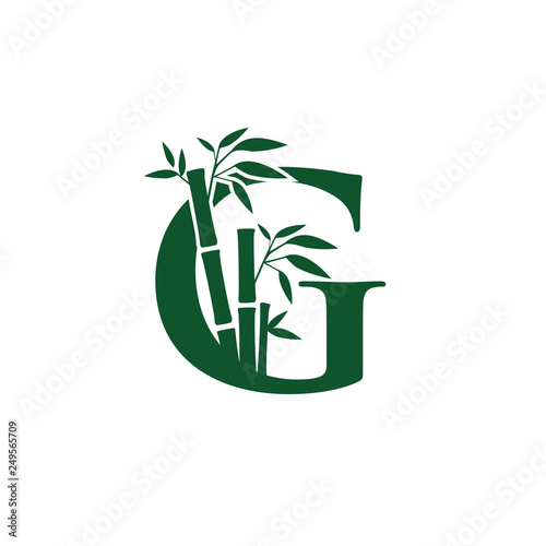 Green Bamboo G Letter logo