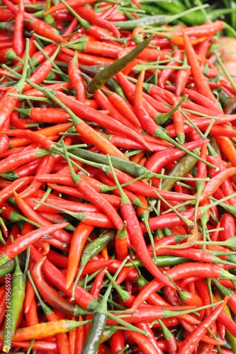 Fresh chilli for cooking at street food