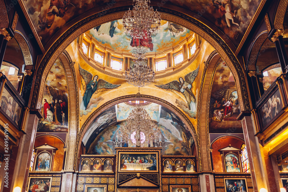 January 27, 2019 - Egypt, Sharm El-Sheikh. Christian Coptic Church. Interior