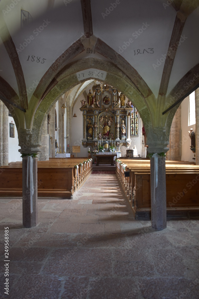 interior of catholic church in Austria