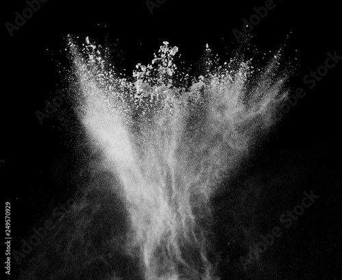 smoke powder explosion air background shape black