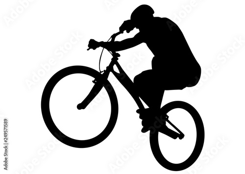 Sport people whit bike on white background