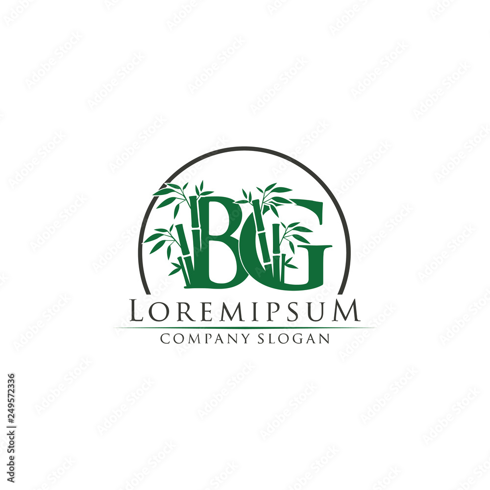 Green Bamboo BG Letter logo Green Bamboo BG Letter logo