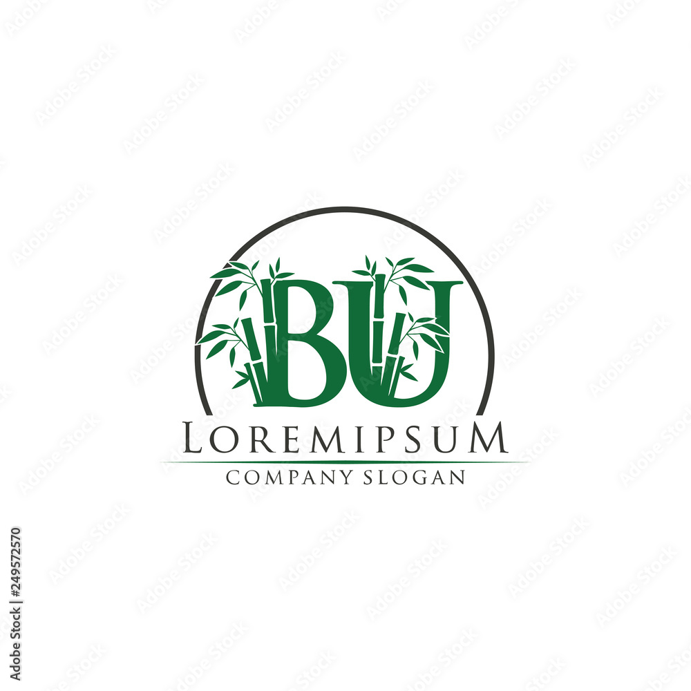 Green Bamboo BU Letter logo Green Bamboo BU Letter logo