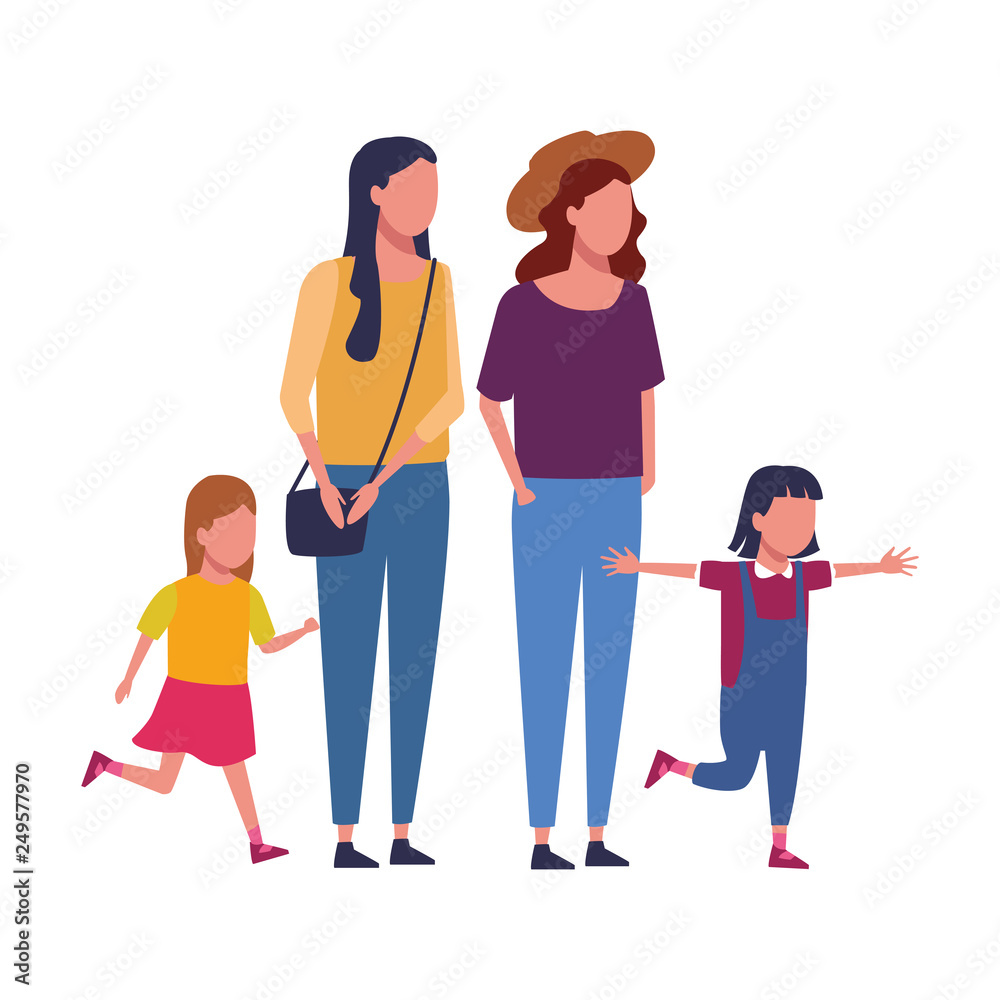 Family and kids cartoon Family and kids cartoon