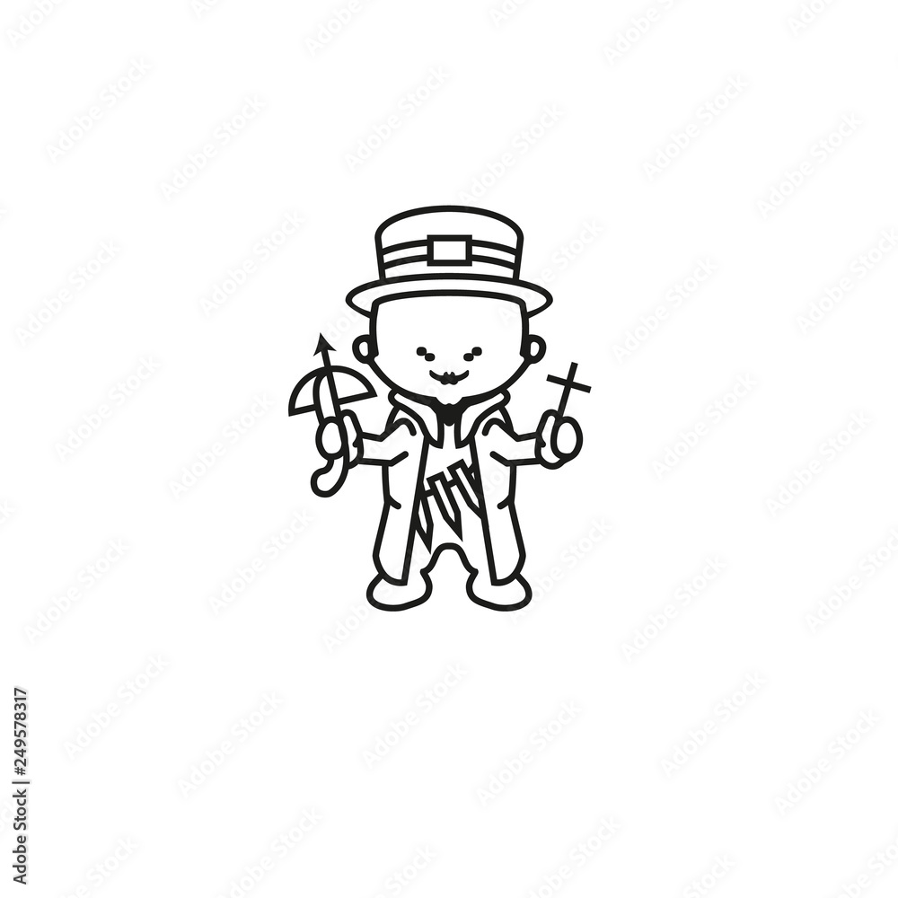 Hunter Line Logo Cartoon Characters Baby Face icon Hunter Line Logo Cartoon Characters Baby Face icon