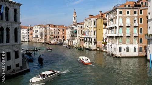 Venice Italy, September 28, 2017. Walk the streets of the ancient city. Clear sunny day. Tourist places. photo