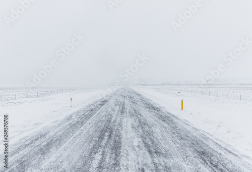 Snowdrift over Route 1, Iceland © Matt Palmer