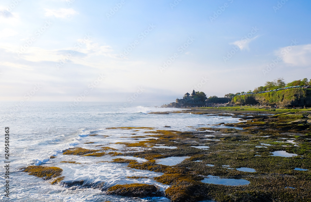 Ocean coast near Tanah Lot temple, Bali, Indonesia 