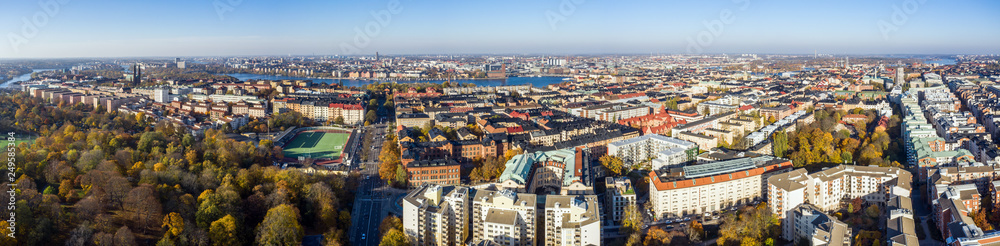 Drone view on Stockholm, Sweden