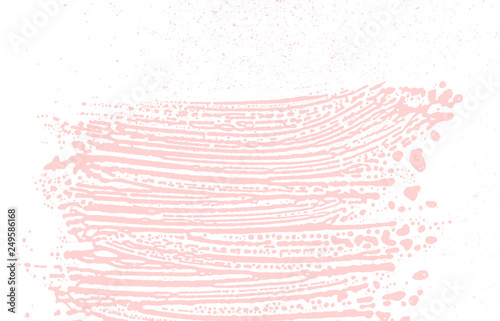 Grunge texture. Distress pink rough trace. Favorab