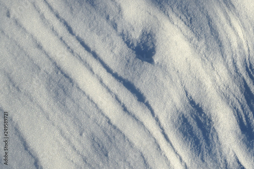  texture of snow close up