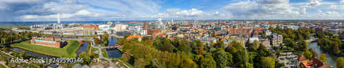 Drone view on Malmö, Sweden