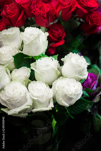 bouquet of white roses flower