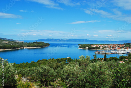 the small port on the island of Cres in Croatia