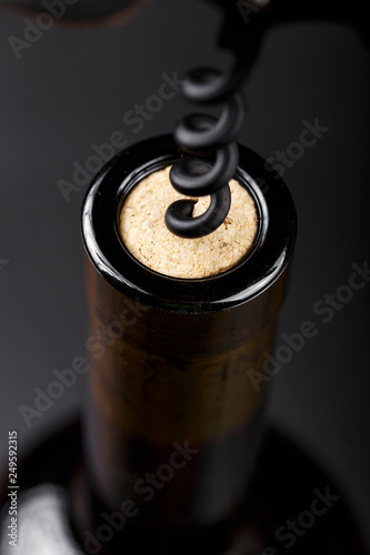 bottle of wine with cork