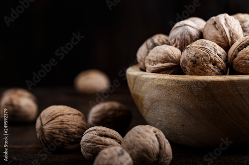 whole walnuts place for text