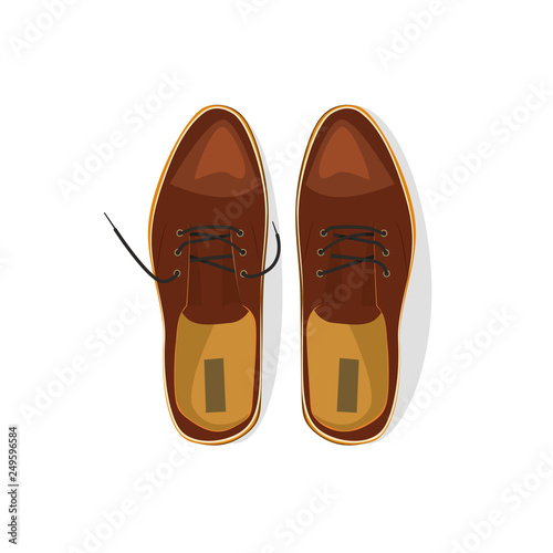 Brown classic shoes illustration