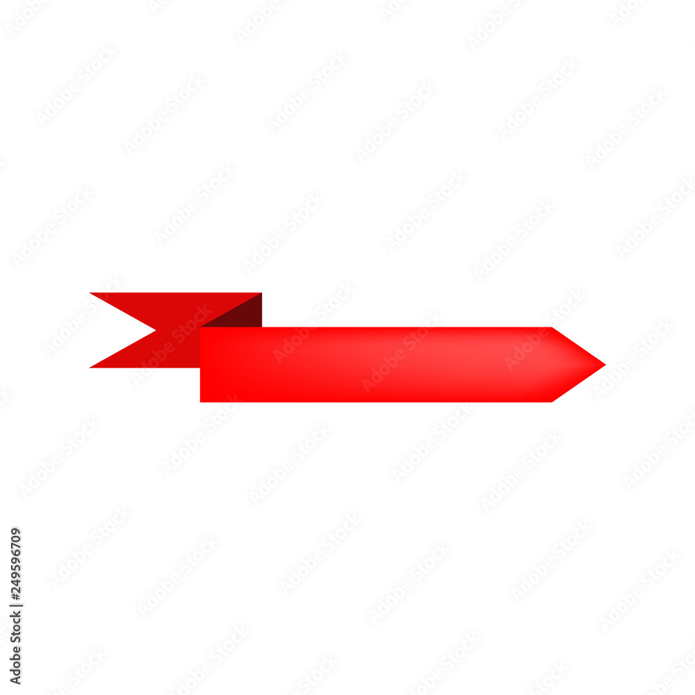 Decorative red ribbon illustration Decorative red ribbon illustration