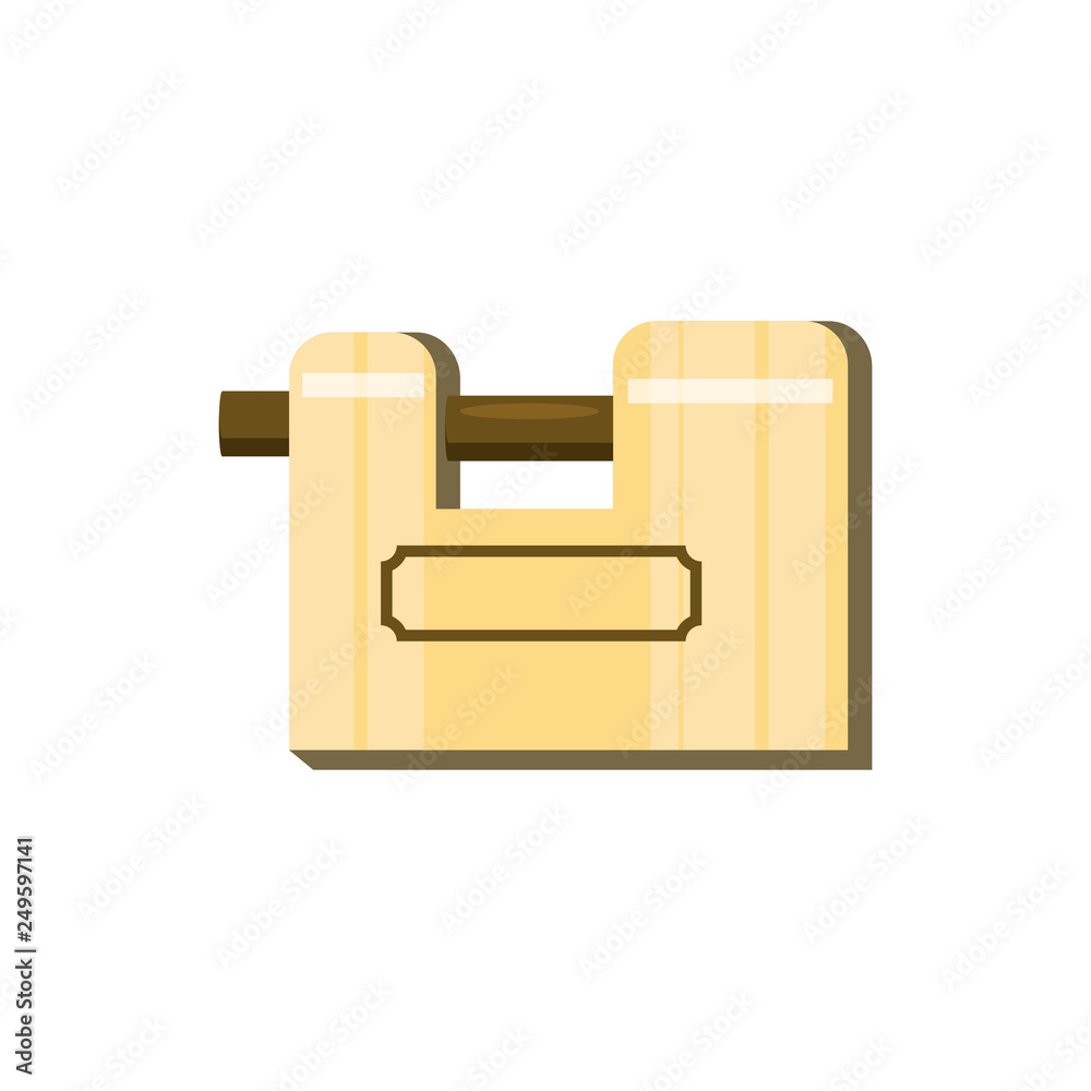 Mechanic golden lock illustration Mechanic golden lock illustration