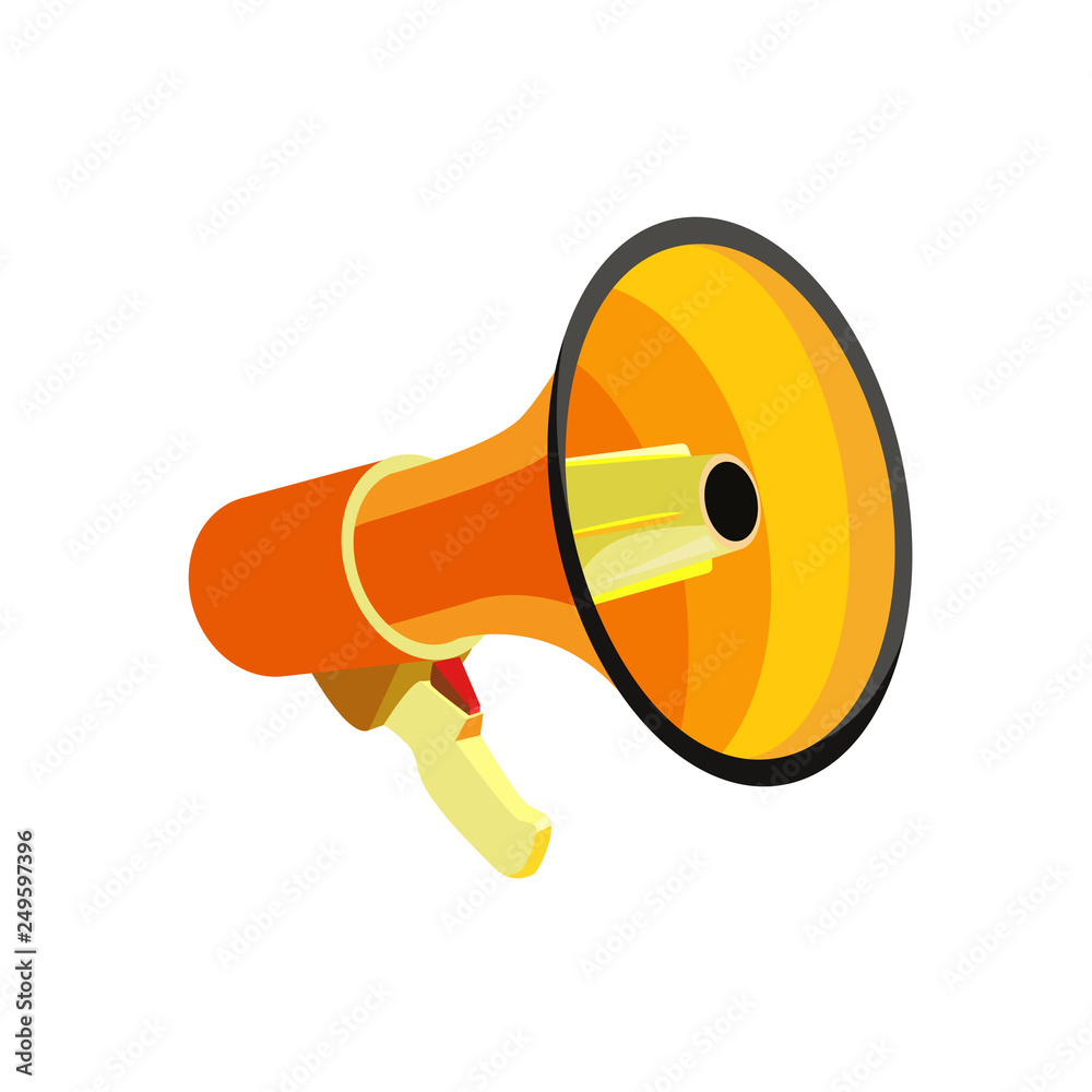 Orange megaphone illustration