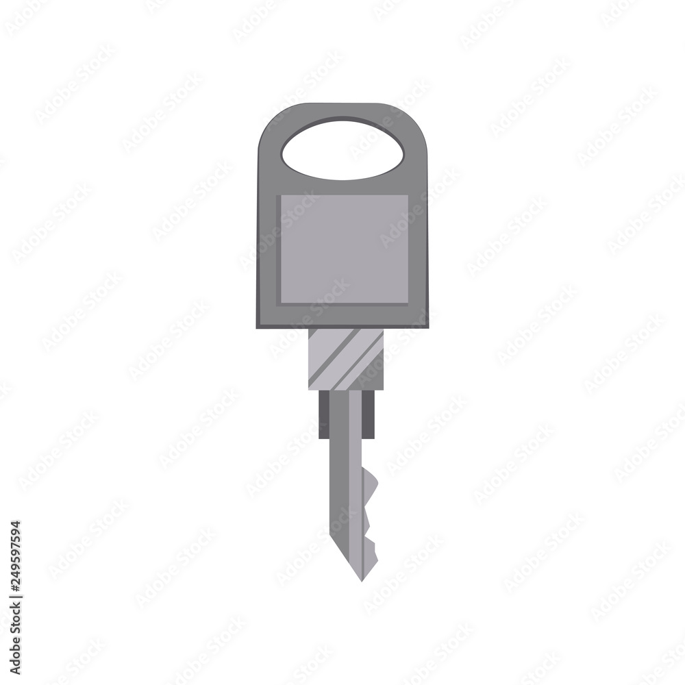 Silver lock with key illustration Silver lock with key illustration