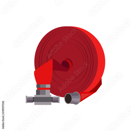 Red firehose illustration photo