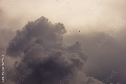 Airplane Near Clouds