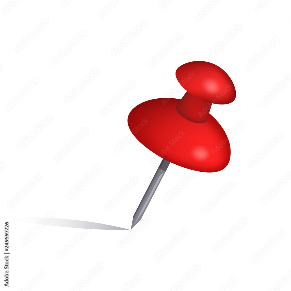Steel pushpin illustration Steel pushpin illustration