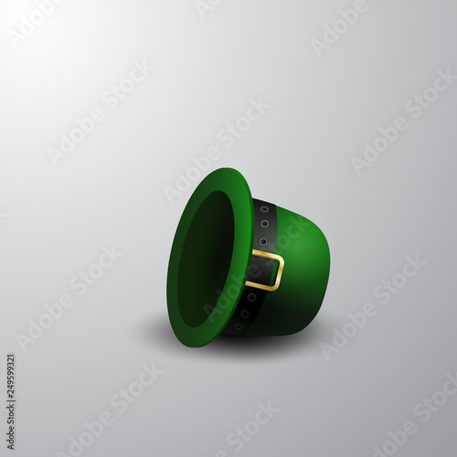 Green St. Patrick's Day hat isolated on white background