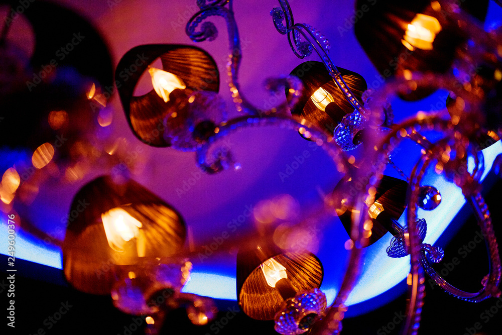 beautiful lamp with yellow lamps on the ceiling beautiful lamp with yellow lamps on the ceiling