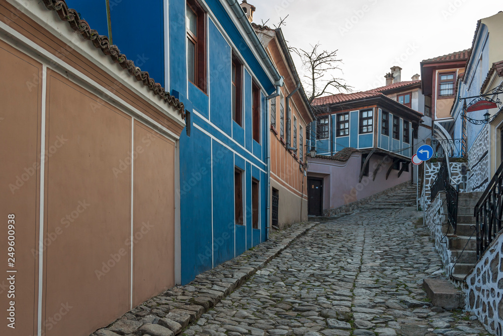 Nineteenth Century Houses in architectural and historical reserve The old town in city of Plovdiv, Bulgaria