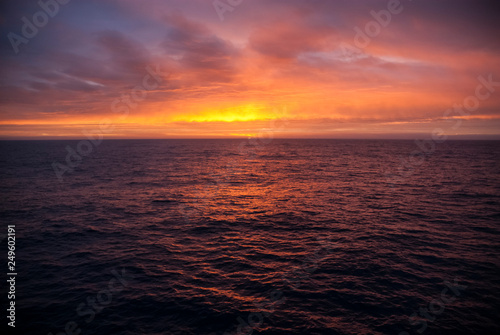 Antartic sunset landscape  south pole
