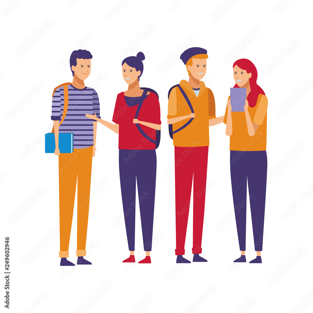 people group students conversation people group students conversation