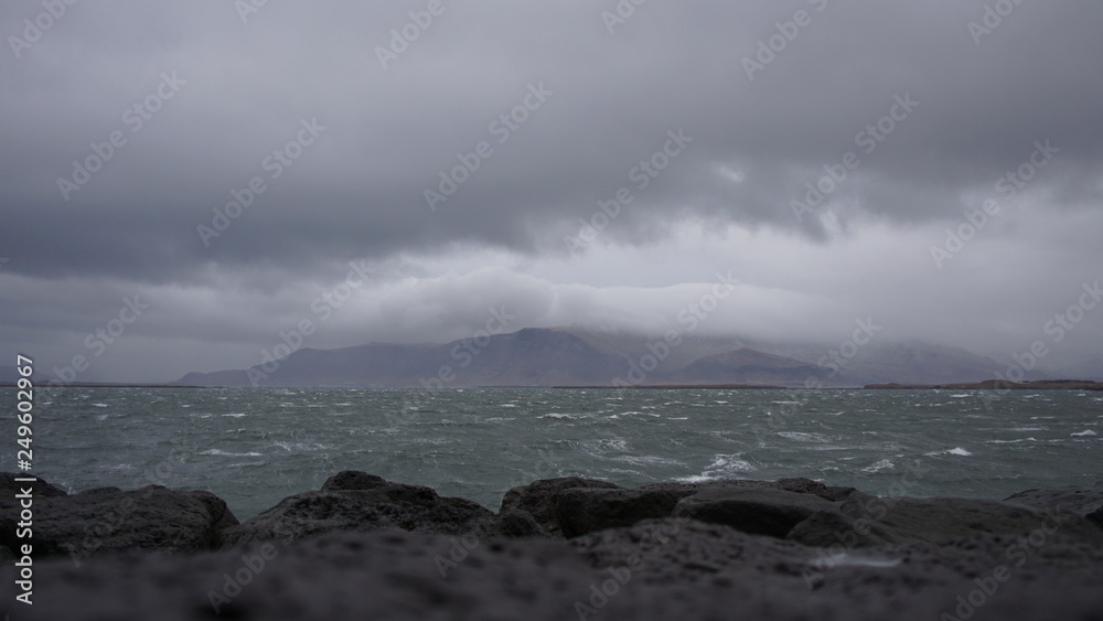 Stormy seas in Iceland