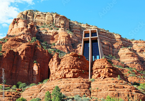 The chapel on red cliff - Sedona, Arizona photo