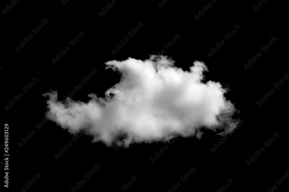 White cloud on black background White cloud on black background